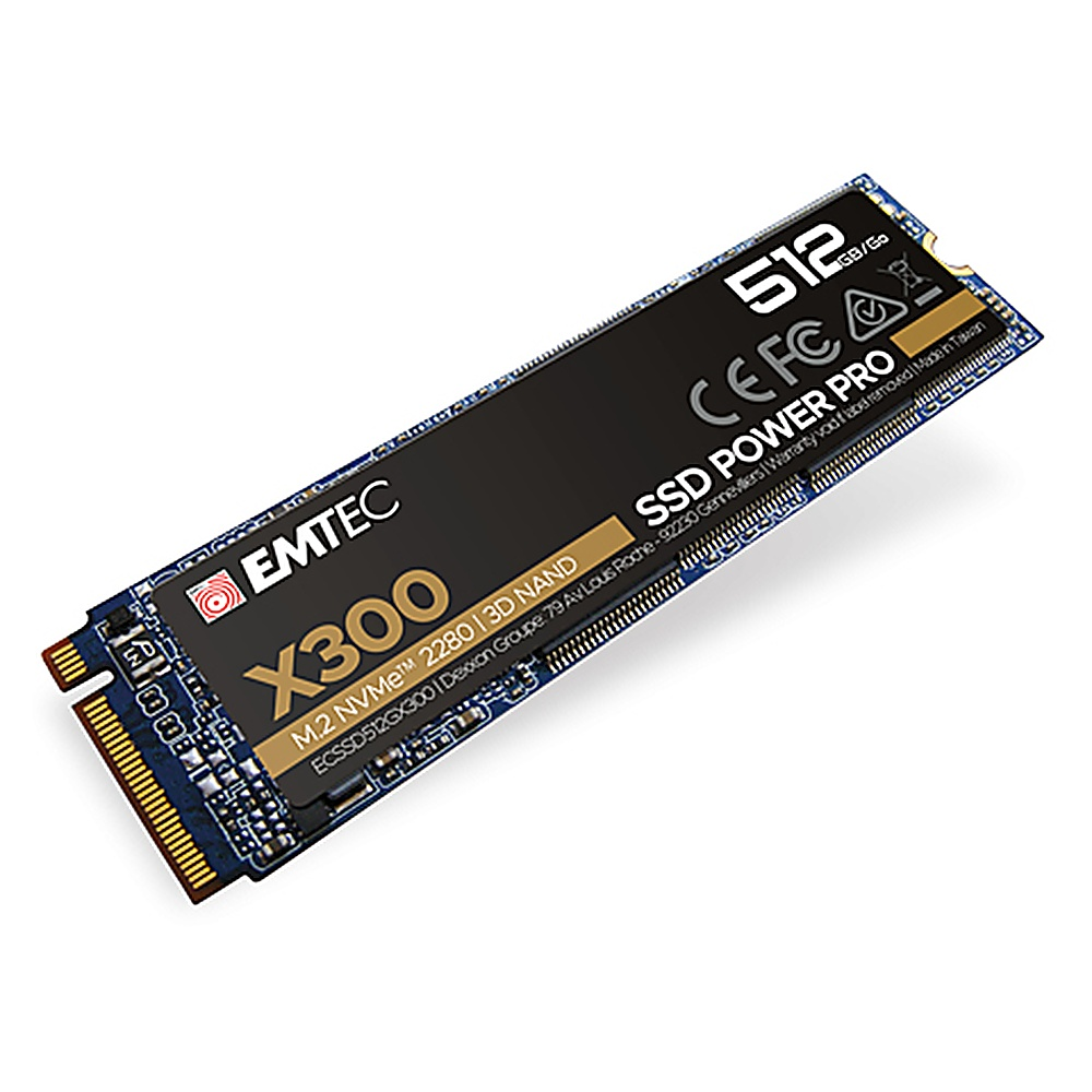 SSD M.2. Czarna płytka PCB z białym tekstem. Izolowany na białym. Złote złącze.