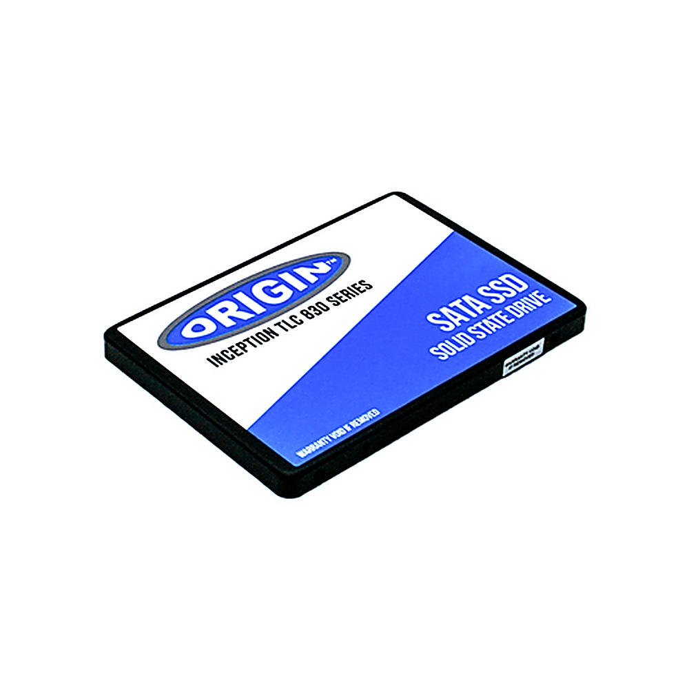 Unità a stato solido (SSD) con marchio Origin e design blu e bianco.