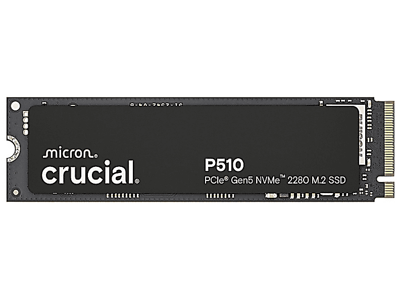 CRUCIAL P510 PCIe Gen5 NVMe M.2 SSD, 2 TB, SSD, 0 Zoll, intern