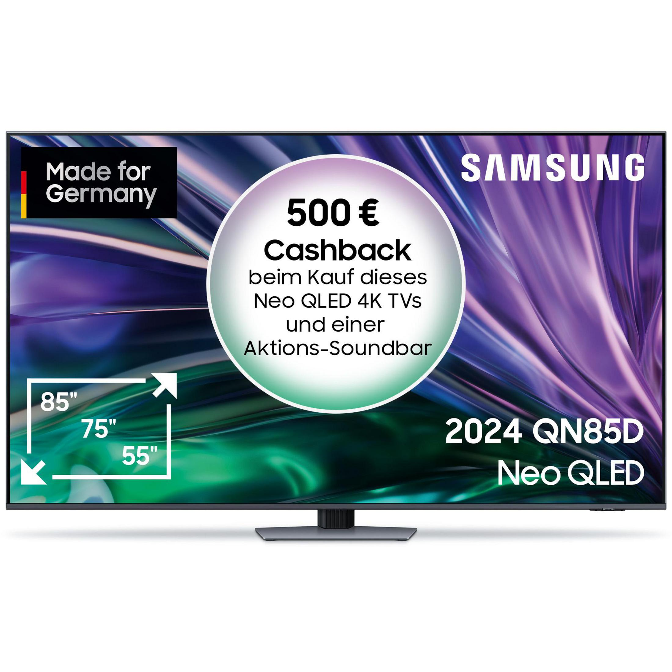 Telewizor Samsung Neo QLED 4K z ofertą promocyjną: 500€ zwrotu gotówki.