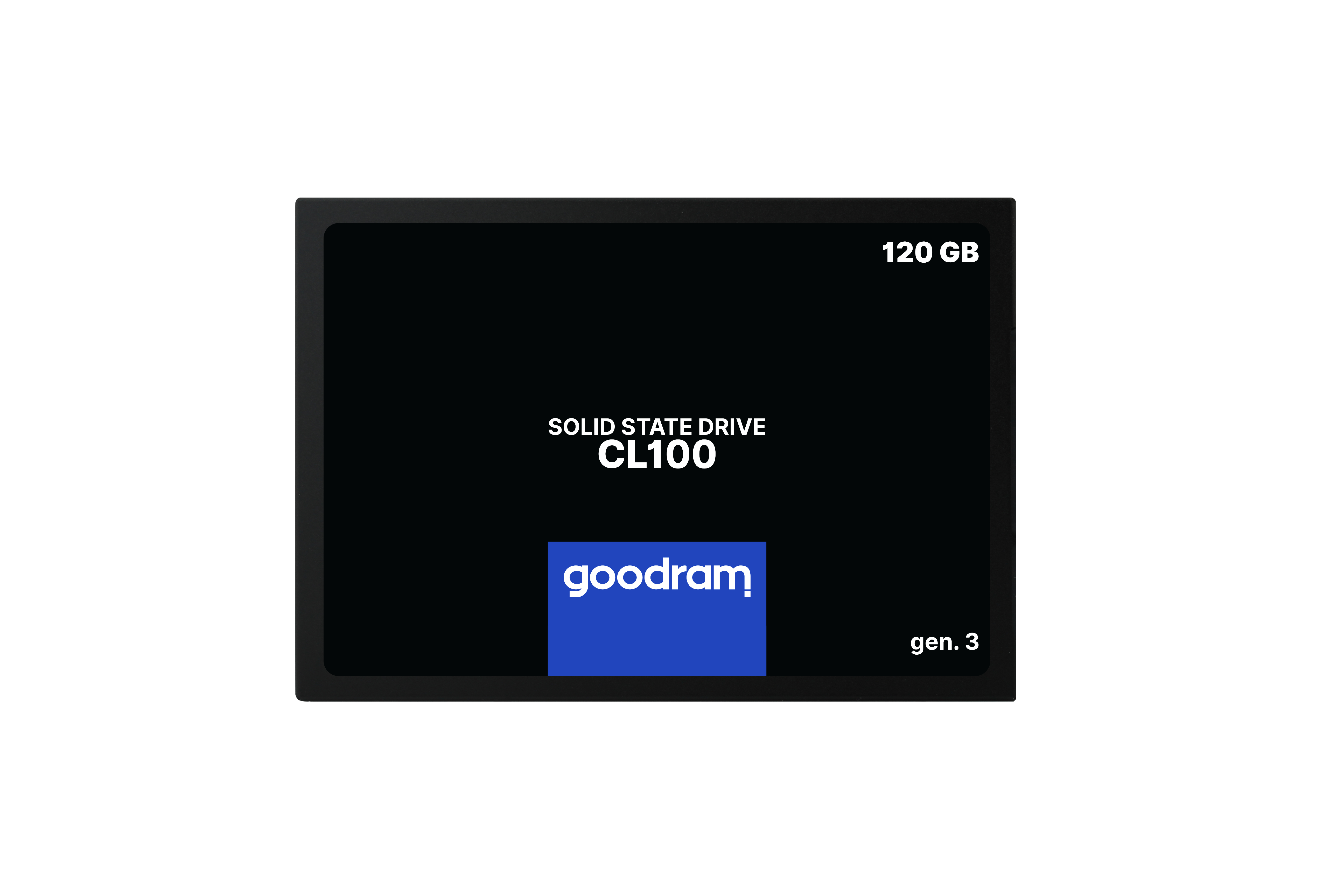 Unità a stato solido (SSD) nera con la scritta 'SOLID STATE DRIVE CL100' e 'goodram'.