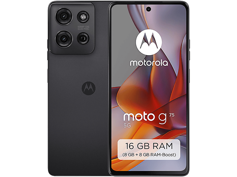 MOTOROLA Moto G75 5G 256GB grey 256 GB Charcoal Grey Dual SIM