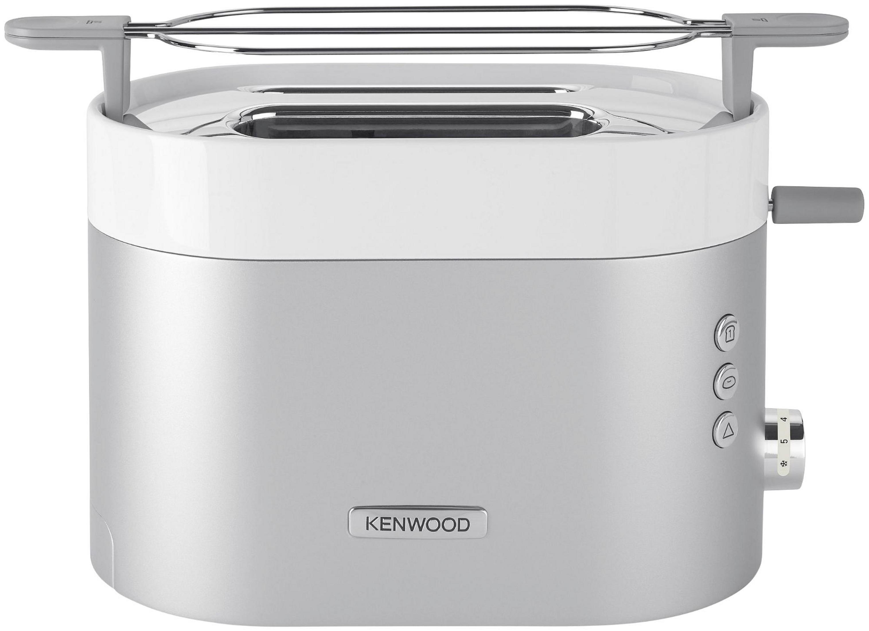 Tostadora KENWOOD Toaster K-Sense TCM401TT, 1100 W, ranuras,  rebanadas, niveles tostado, Inox