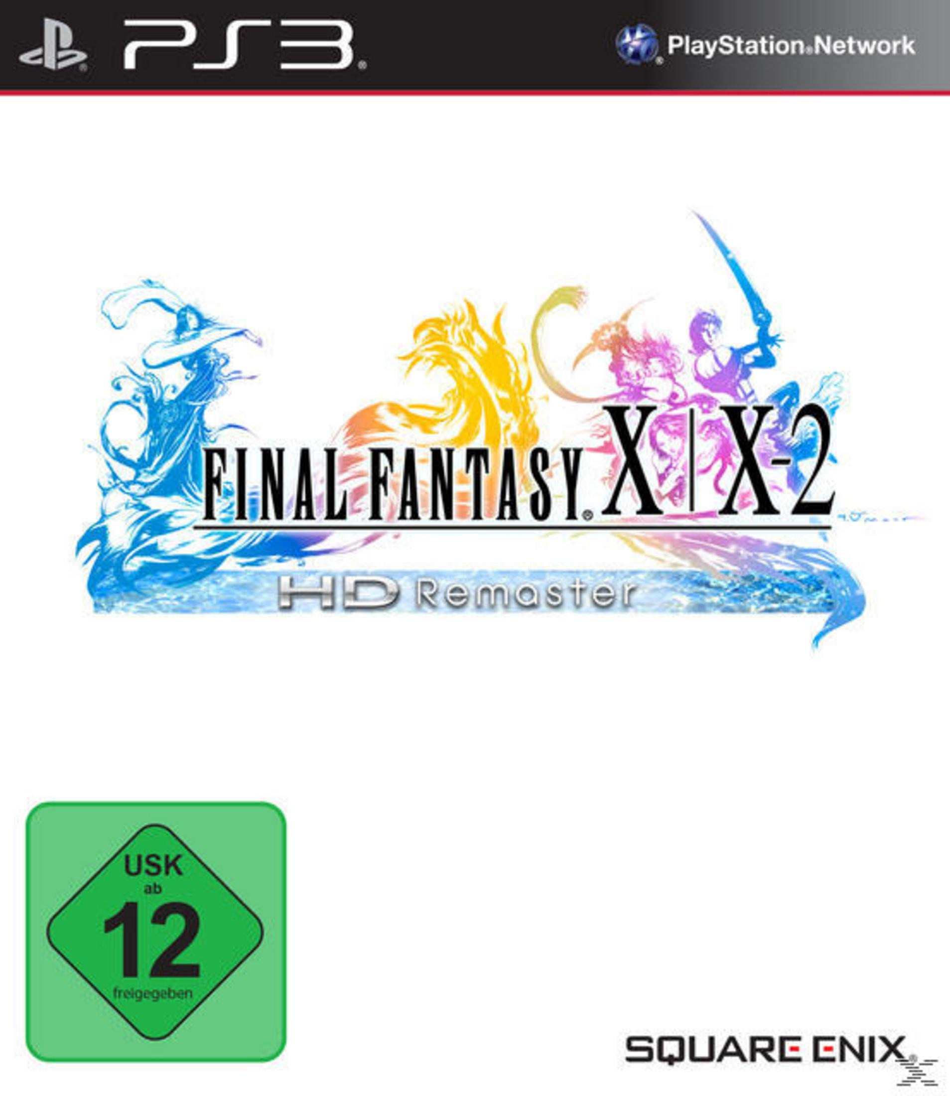 Spielcover: Final Fantasy X/X-2 HD Remaster auf PS3. Bunte Charakterkunst mit Spieltitel.