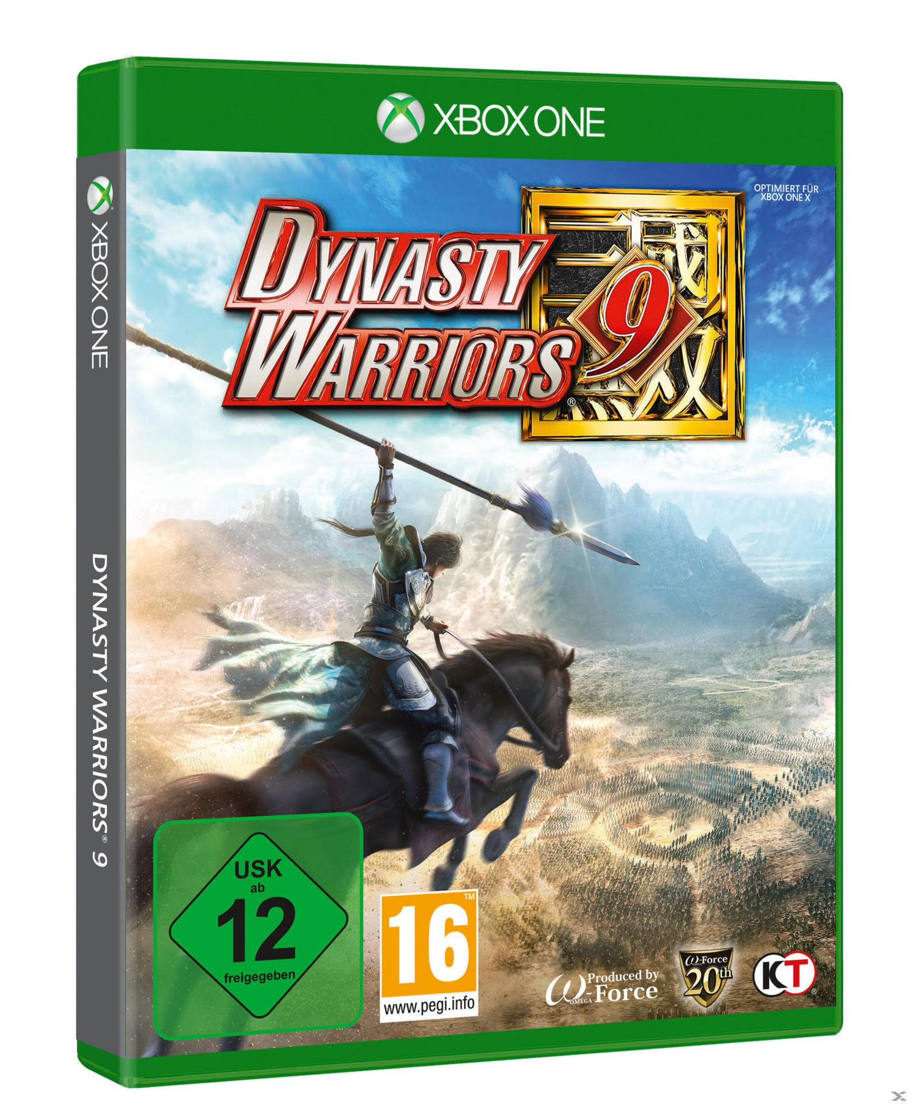 Dynasty Warriors 9 Spielcover für XBOX ONE. Zeigt einen Krieger auf einem Pferd.