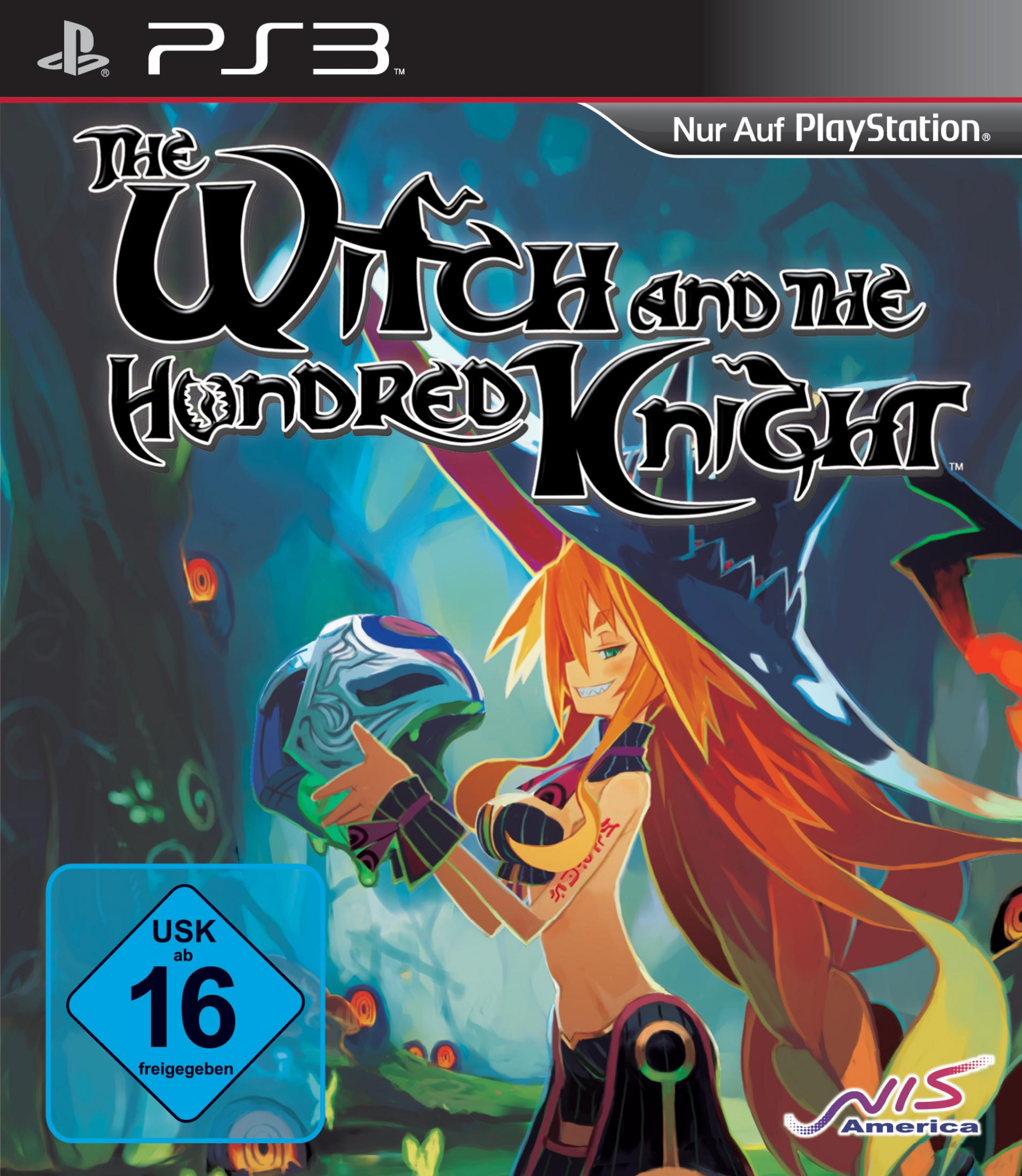 Das Spielcover The Witch and the Hundred Knight zeigt eine Frau mit langen, orangen Haaren und einen Ritter.