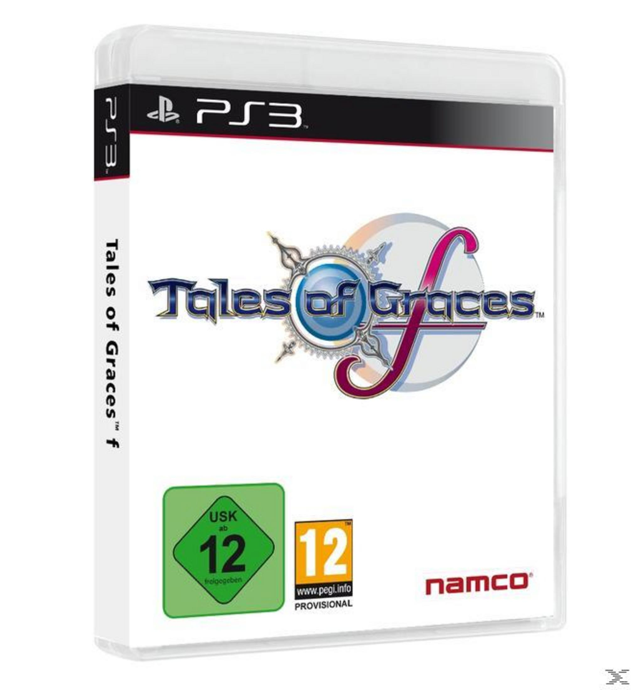 Spielhülle für Tales of Graces f. Weißer Hintergrund, Charaktere und Titel.