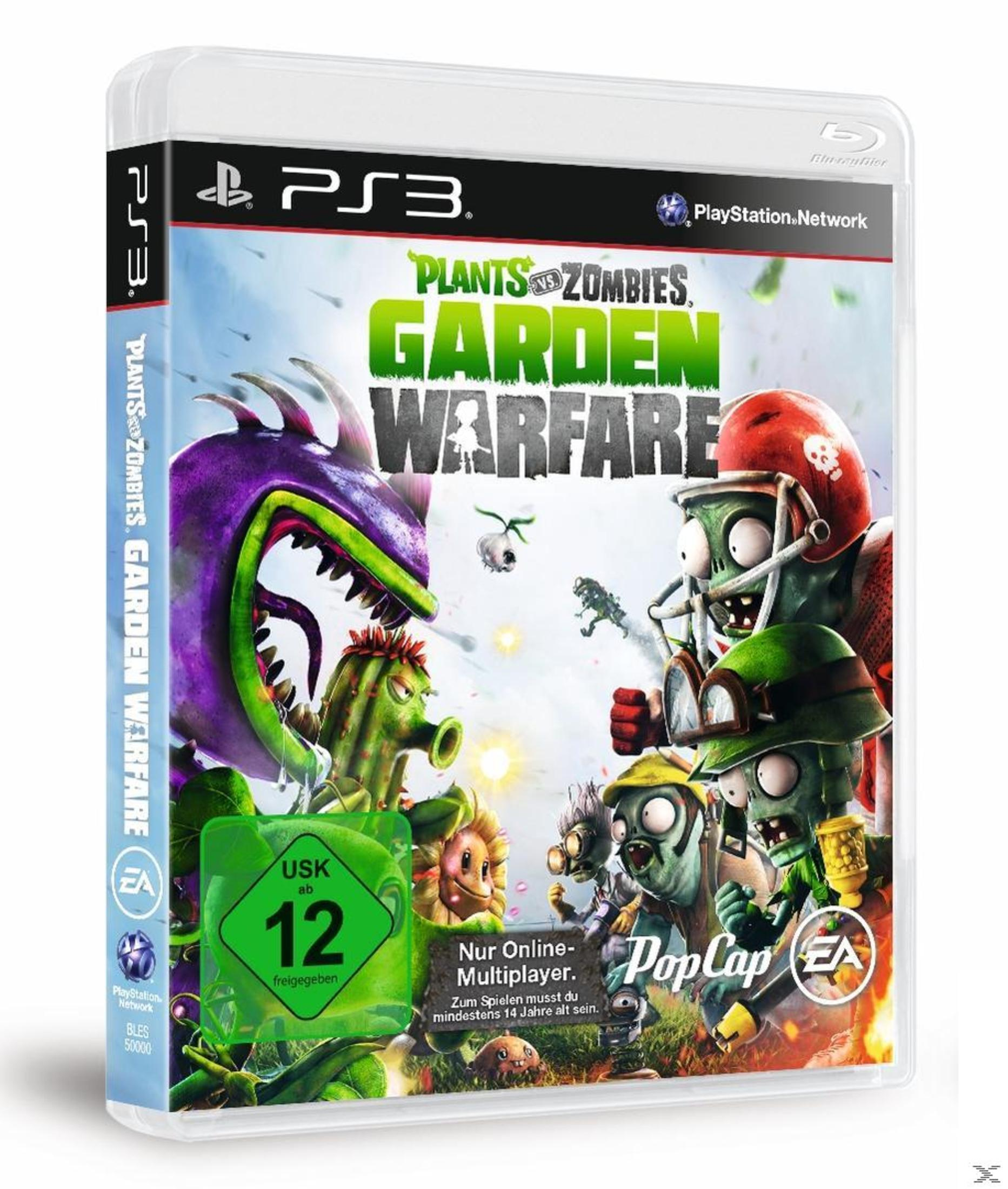 PS3-Spielbox für Plants vs. Zombies: Garden Warfare. Bunte Charaktere.