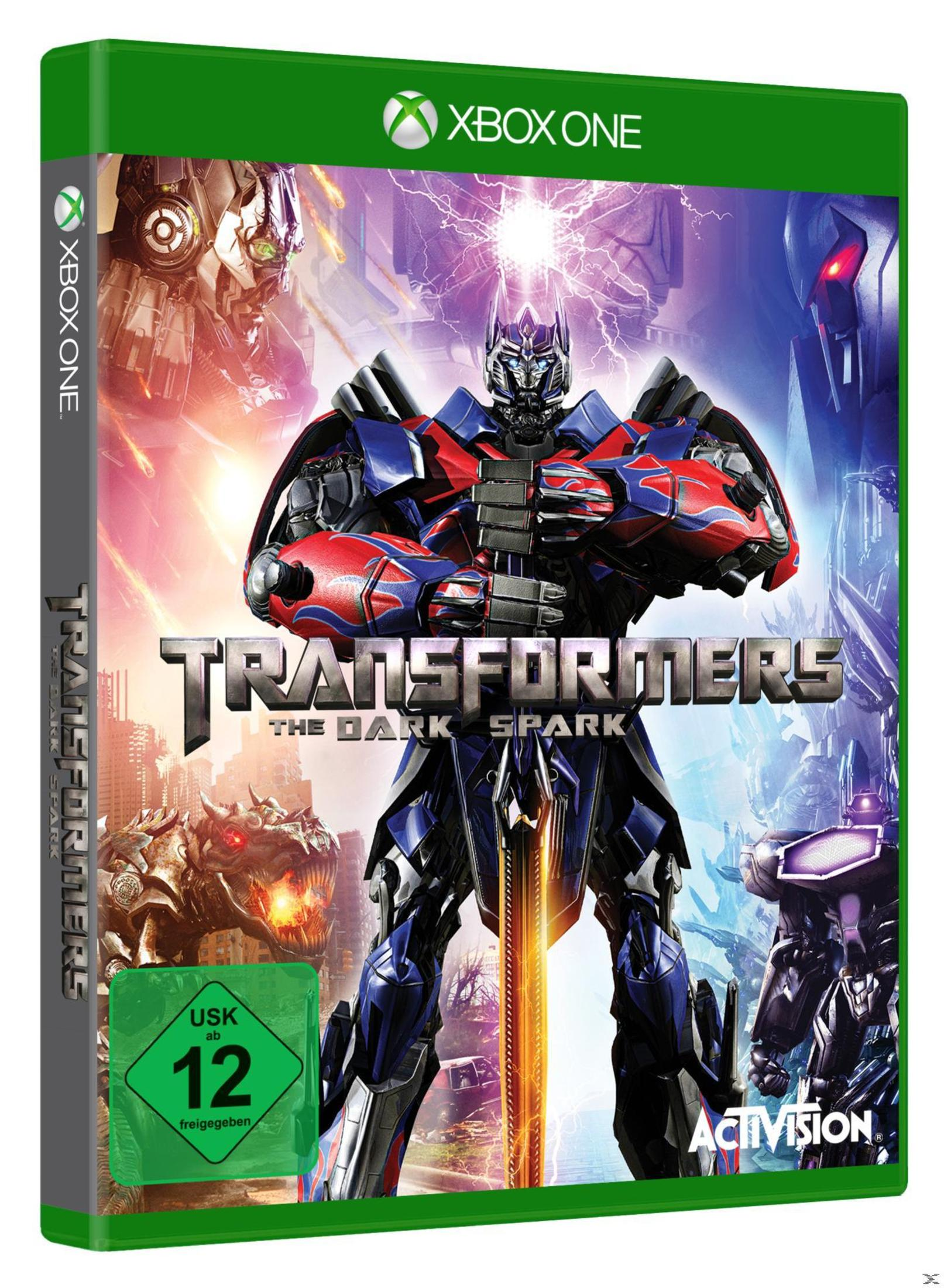 Transformers-Spiel-Box-Art. Optimus Prime im Zentrum. Xbox One-Logo oben.