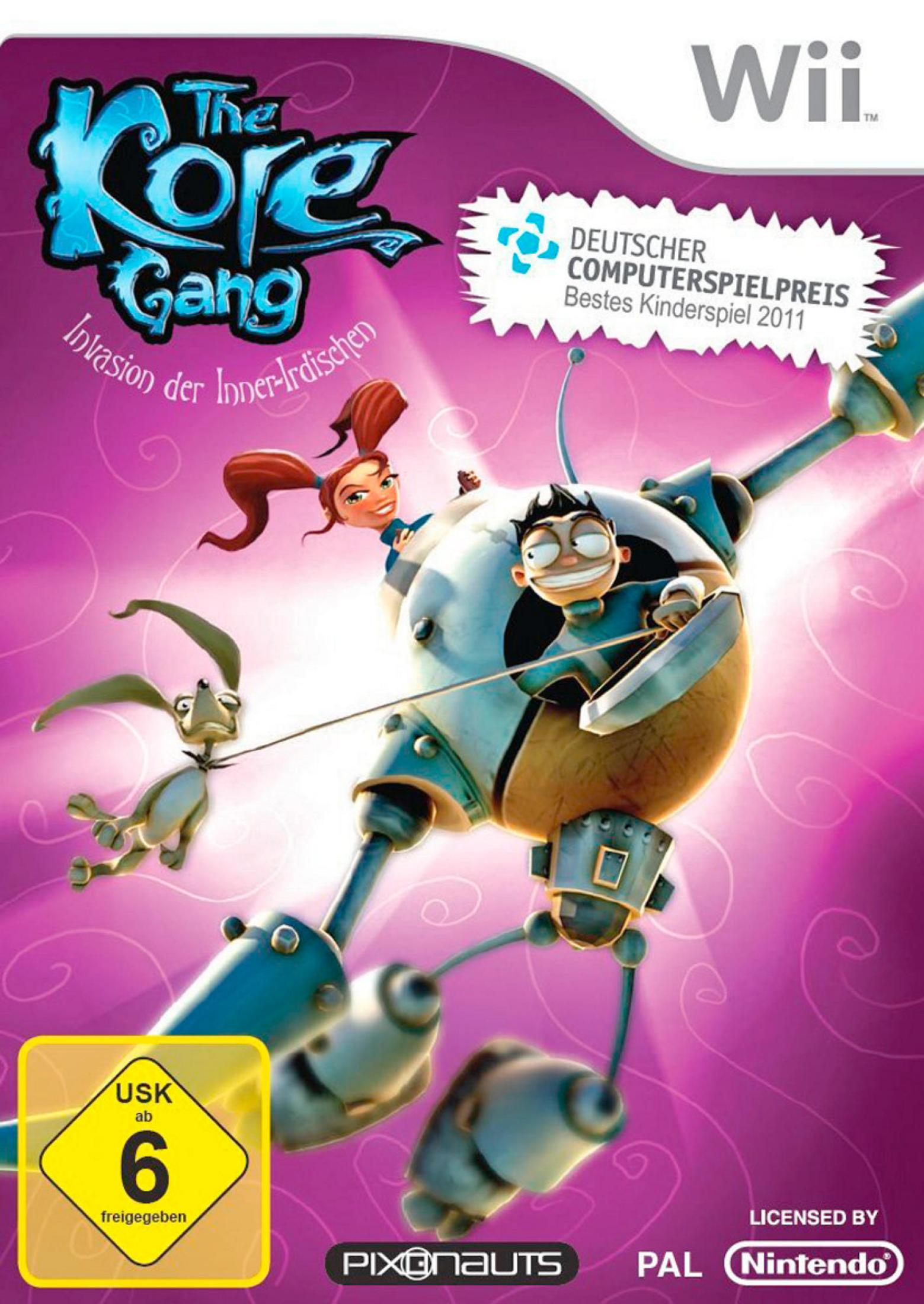 The Kore Gang Spielcover mit Charakteren und USK 6 Bewertung. Deutscher Text.