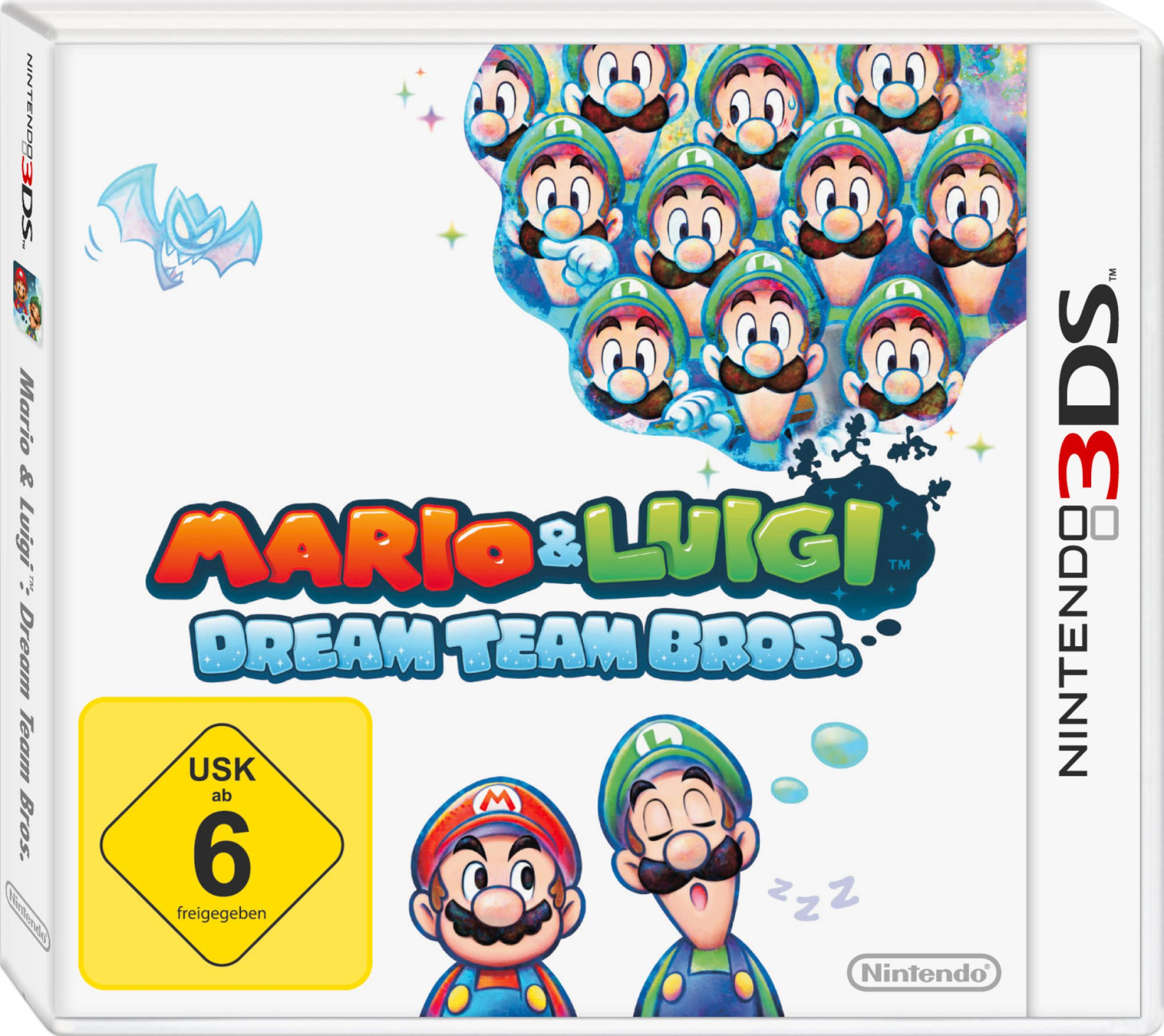 Nintendo 3DS Spielhülle: Mario & Luigi: Dream Team Bros. Mit Mario und Luigi.