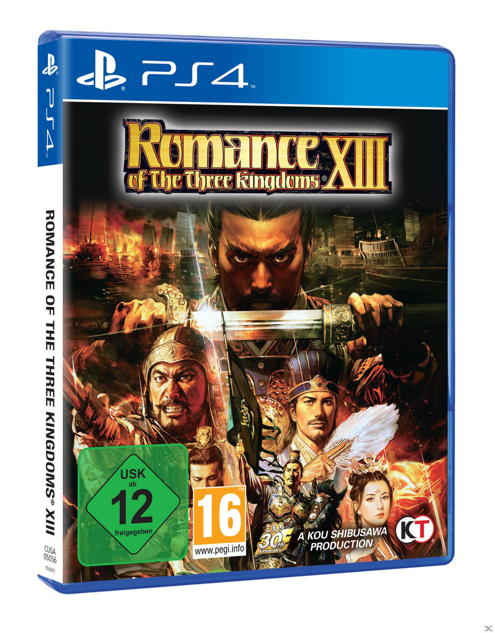 Romance of the Three Kingdoms XIII-Spielcover auf PS4. Ein Mann mit einem Schwert ist abgebildet.
