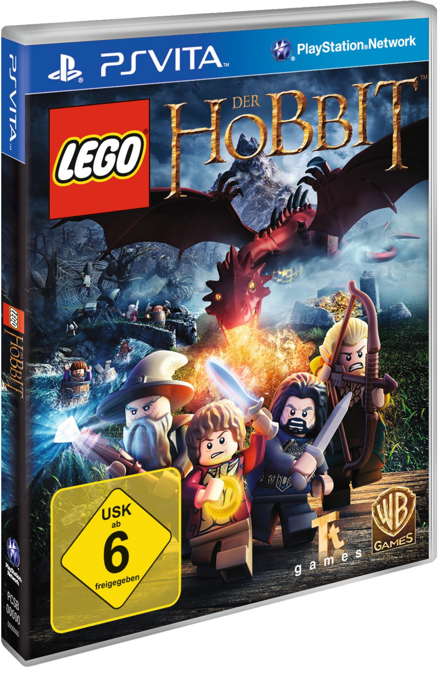Videospielhülle für LEGO The Hobbit auf PlayStation Vita, mit Charakteren.