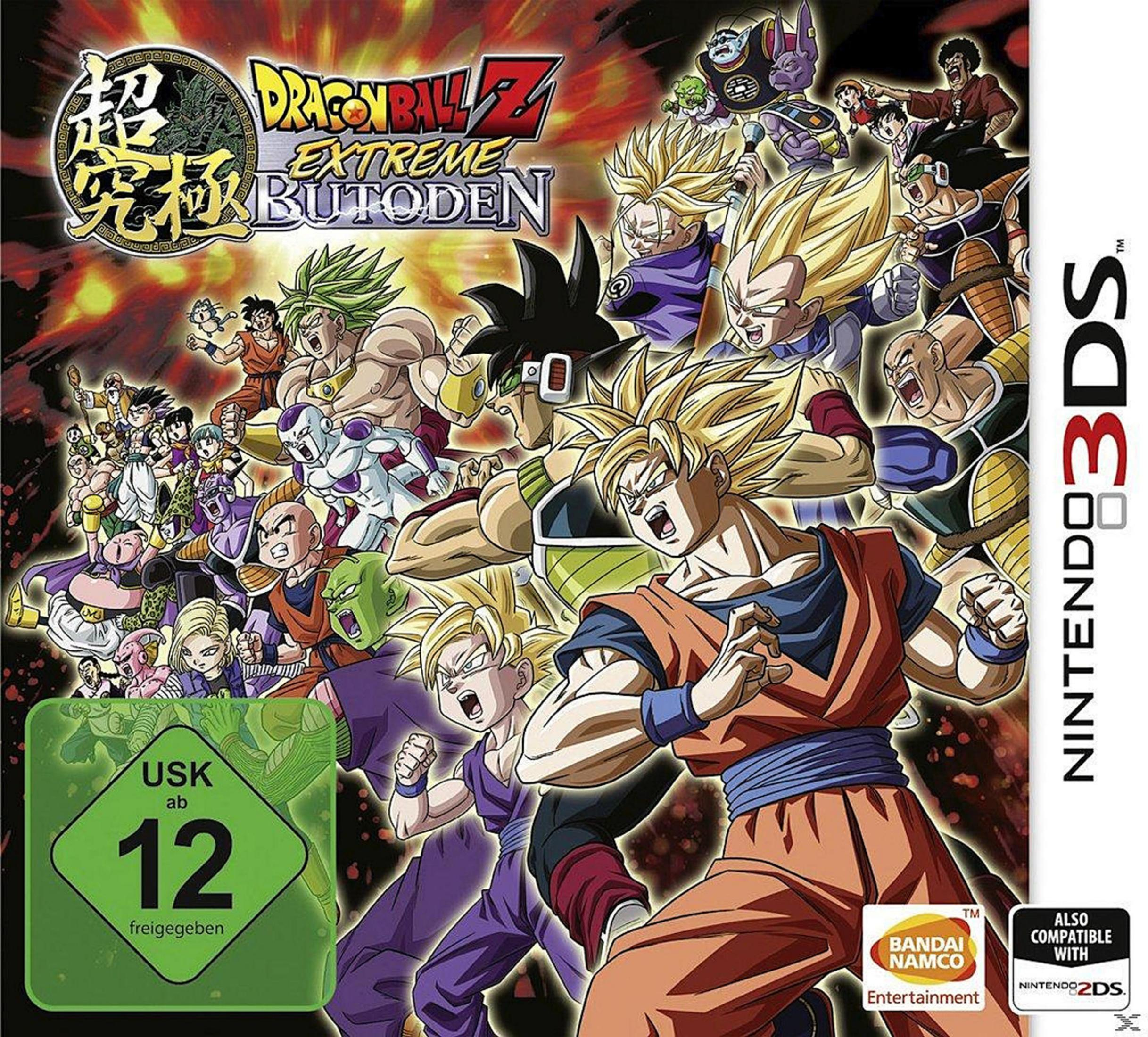 Dragon Ball Z: Extreme Butoden Spielbox-Art. Mit vielen Charakteren aus der Serie und dem Spieltitel.