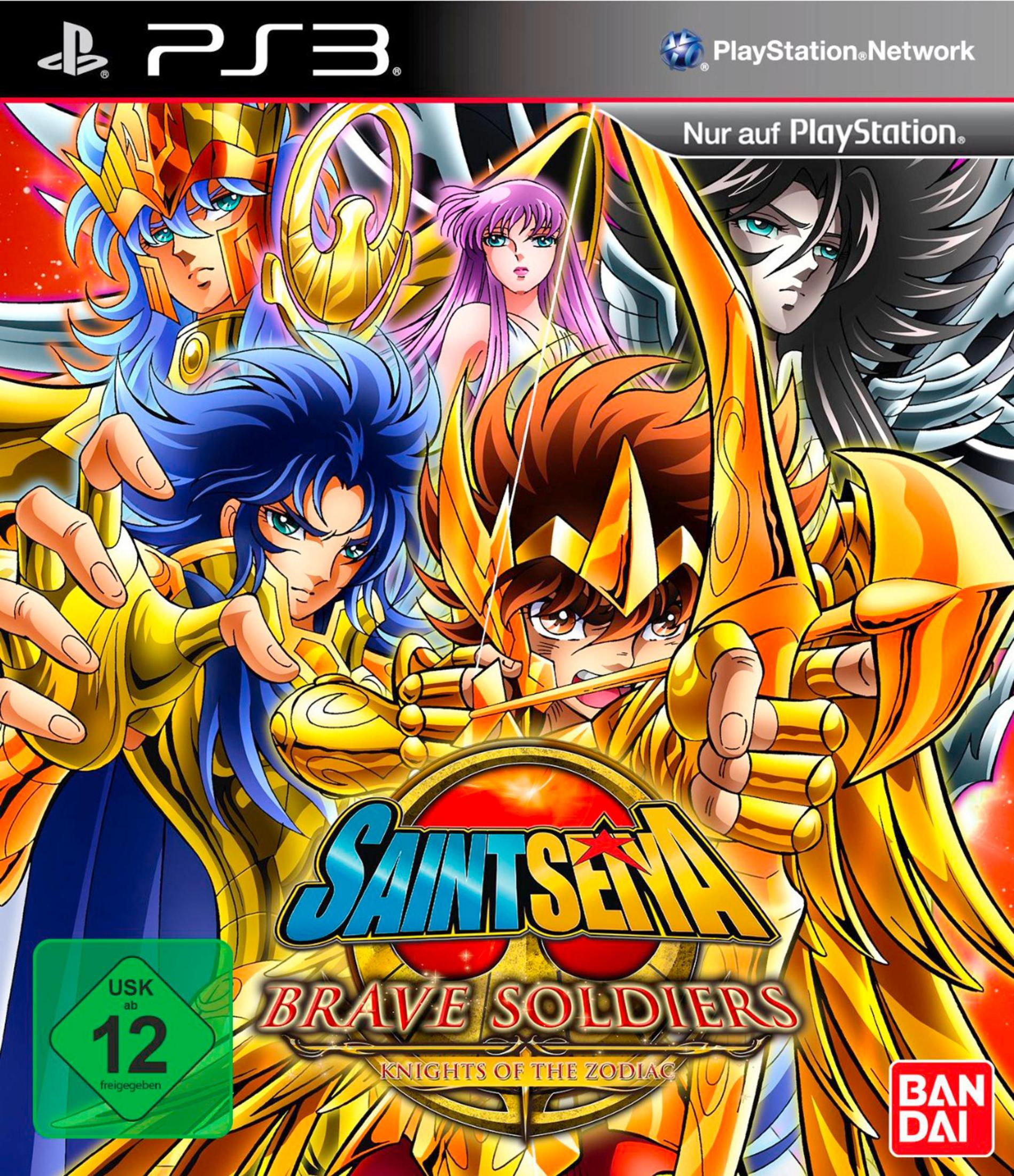 Saint Seiya Brave Soldiers PS3-Spielcover mit Anime-Charakteren.
