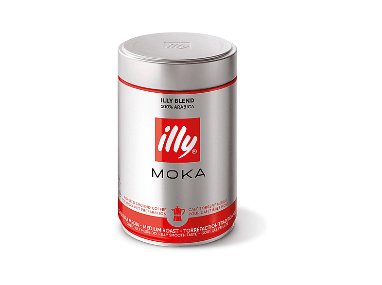 ILLY MOKA GEM. CLASSICO KLASSISCH-SAMTIG 250GR gemahlener Kaffee (Mokkakanne)
