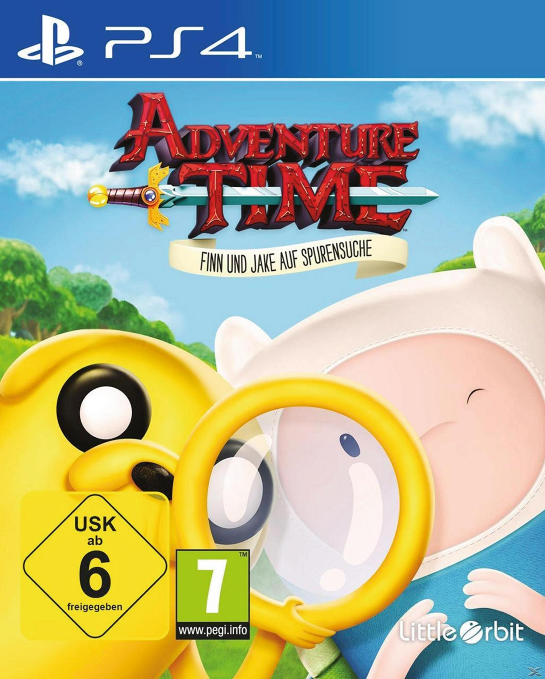 Adventure Time PS4-Spielcover mit Finn und Jake und Titel.