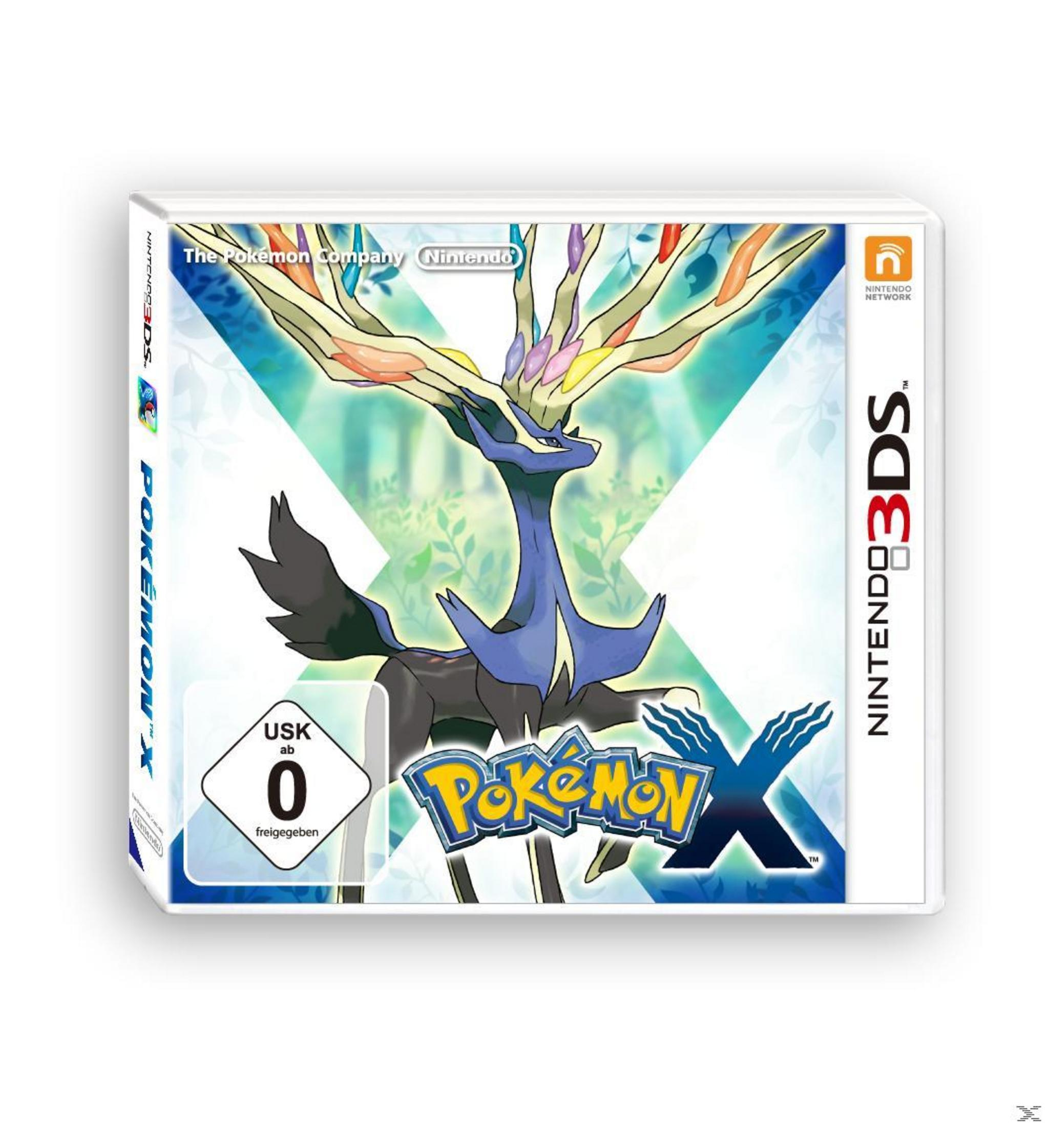 Pokémon X Spielhülle für Nintendo 3DS, mit einem hirschartigen Wesen.