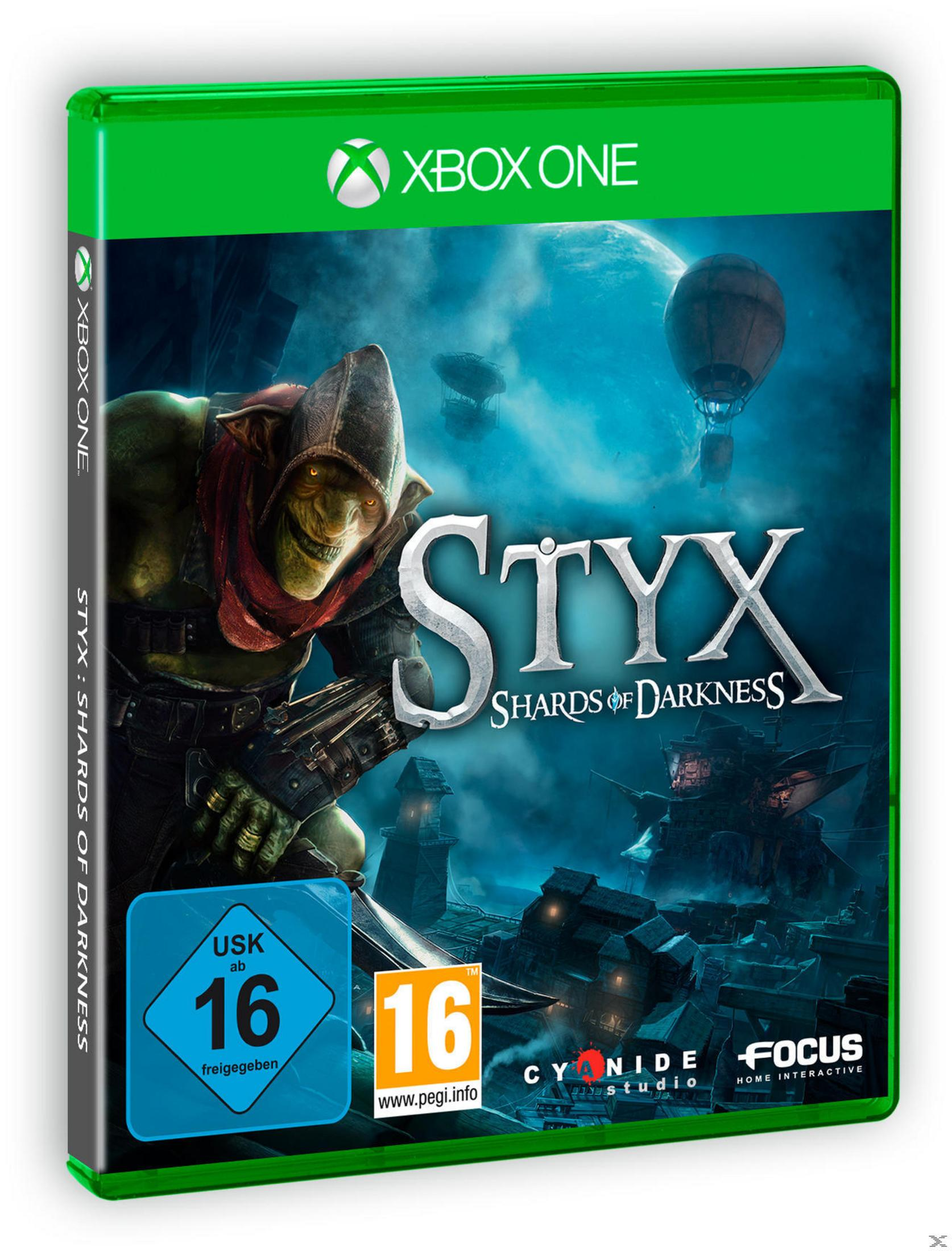 Styx-Spielcover. Goblin-ähnlicher Charakter, dunkle Umgebung und Spieltitel.