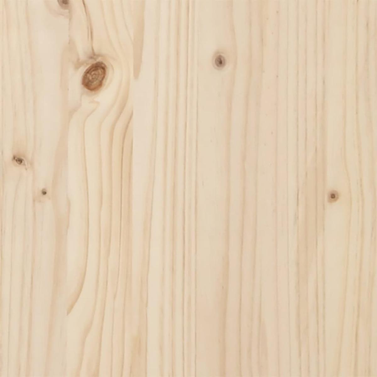 Nahaufnahme von Holzbrettern mit sichtbaren Knoten und Maserung. Das Holz ist hellbraun.