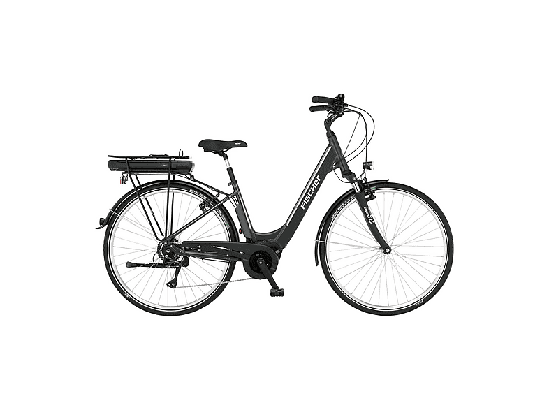 FISCHER 64299 E-BIKE CITA 1.5 Citybike (Laufradgröße: 28 Zoll, Rahmenhöhe: 44 cm, Damen-Rad, 522 Wh, Granitgrau)