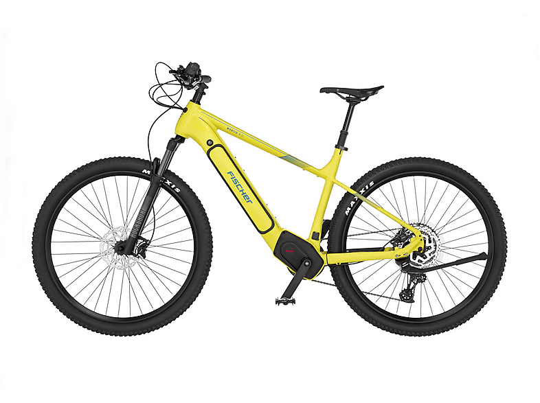 FISCHER 64413 MONTIS 8.0I Mountainbike (Laufradgröße: 29 Zoll, Rahmenhöhe: 43 cm, Unisex-Rad, 711 Wh, Gelb)