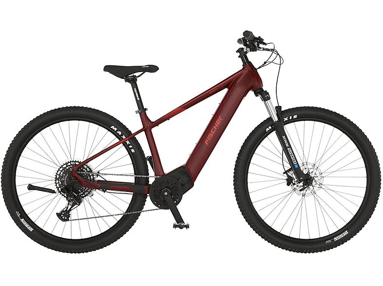 FISCHER 64410 MONTIS 7.0I Mountainbike (Laufradgröße: 29 Zoll, Rahmenhöhe: 43 cm, Unisex-Rad, 630 Wh, Rot)