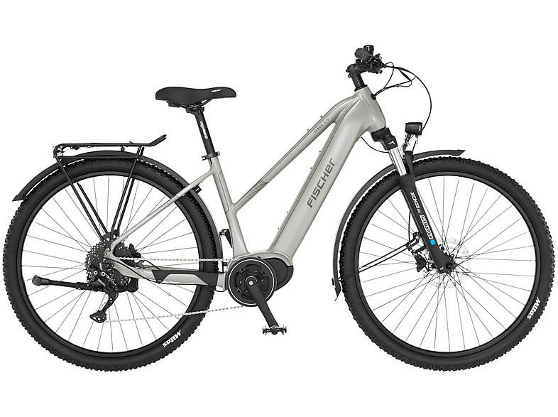 FISCHER 64378 TERRA 4.0I All Terrain Bike (ATB) (Laufradgröße: 29 Zoll, Rahmenhöhe: 45 cm, Damen-Rad, 630 Wh, Greige)