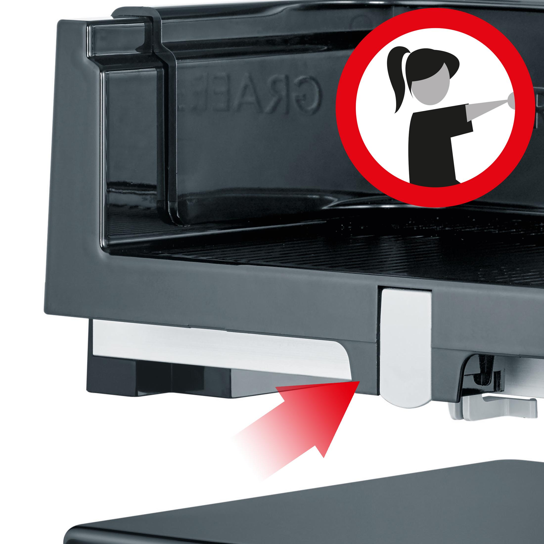 Szuflada z ikoną kobiety. Czerwona strzałka wskazuje na szufladę. Ikona przedstawia kobietę.