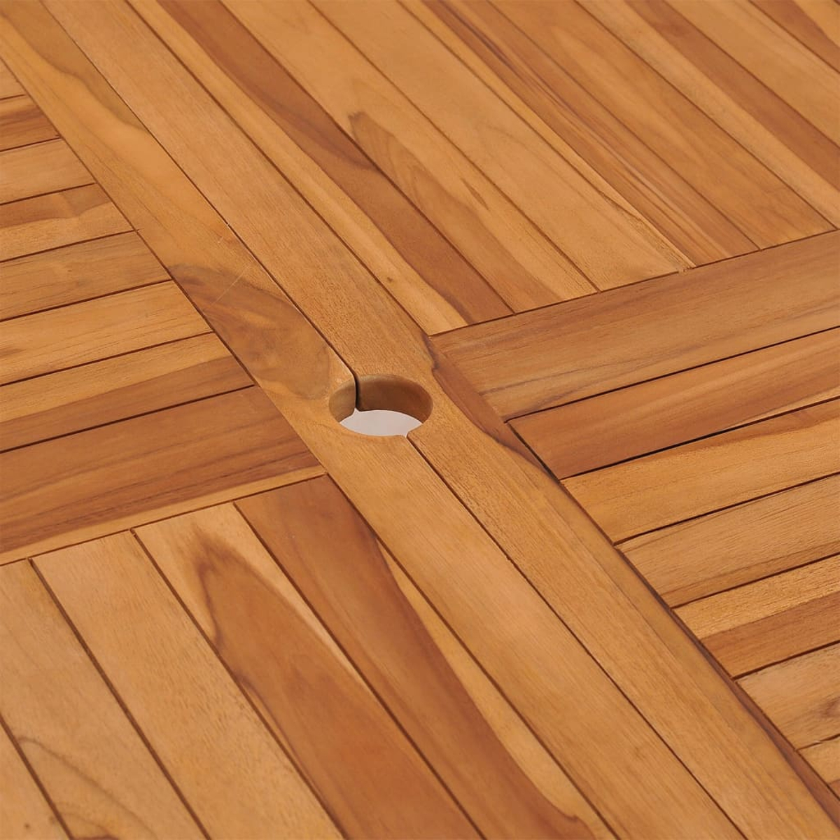 Nahaufnahme einer Holzoberfläche. Es besteht aus vielen kleinen Holzplanken.