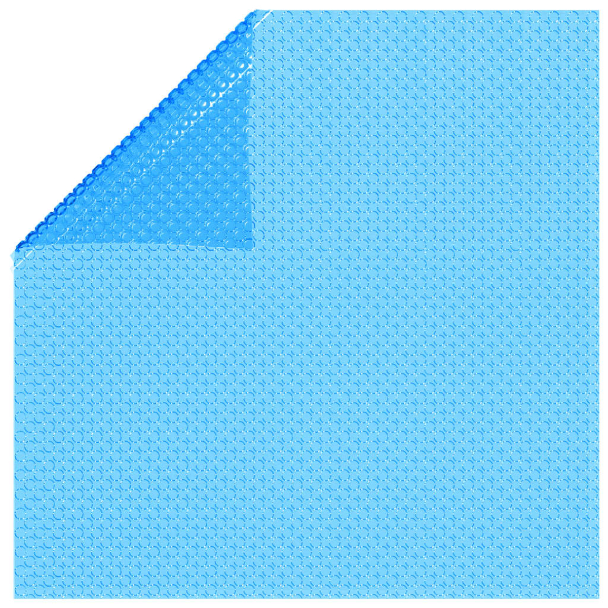 Blaue, kreisförmige Luftpolsterfolie für den Pool.