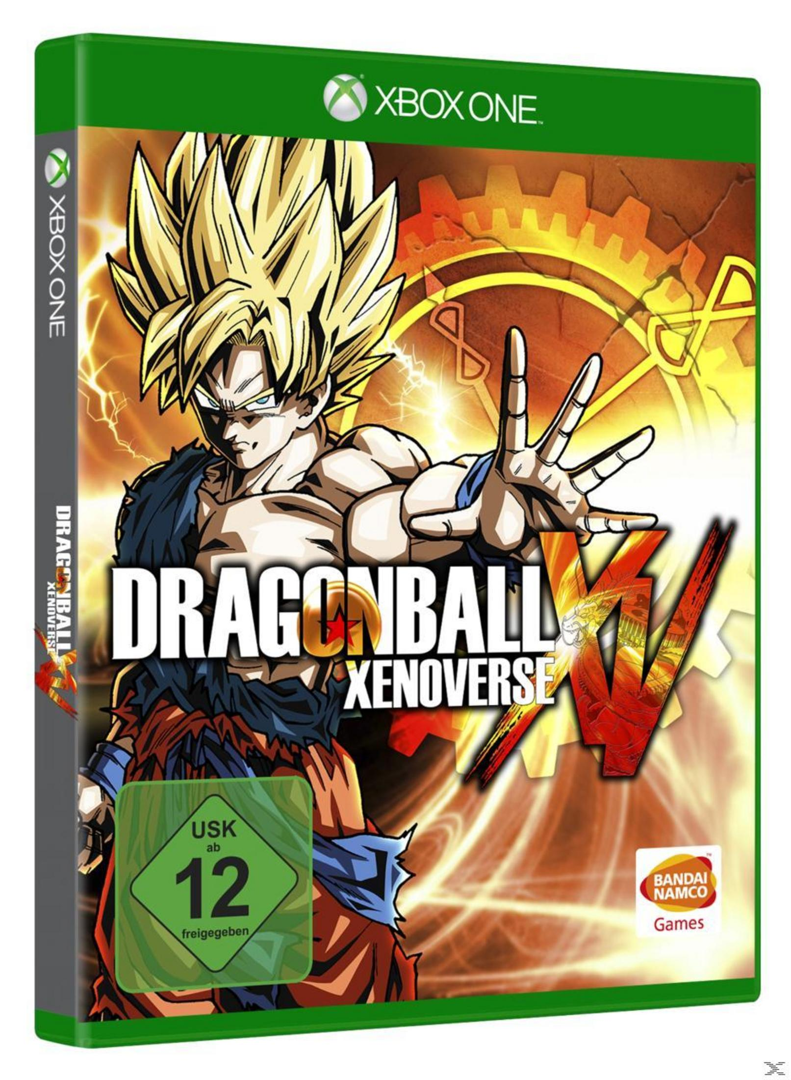 Das Spielcover von Dragon Ball Xenoverse XV zeigt Goku mit gelben Haaren in einer Kampfpose.