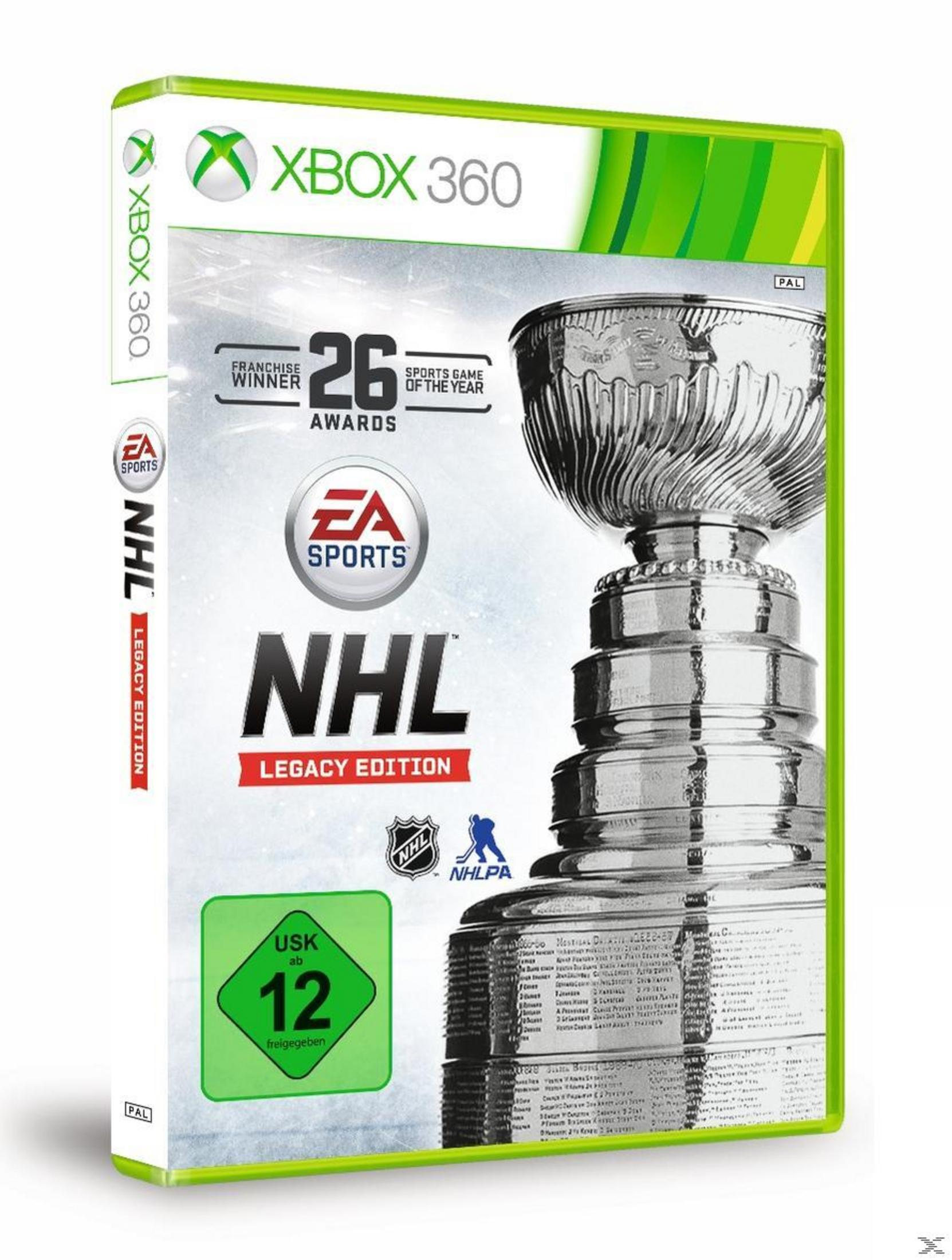 NHL Legacy Edition Spielhülle. Ein silberner Stanley Cup. Text: NHL, Legacy Edition. USK 12.