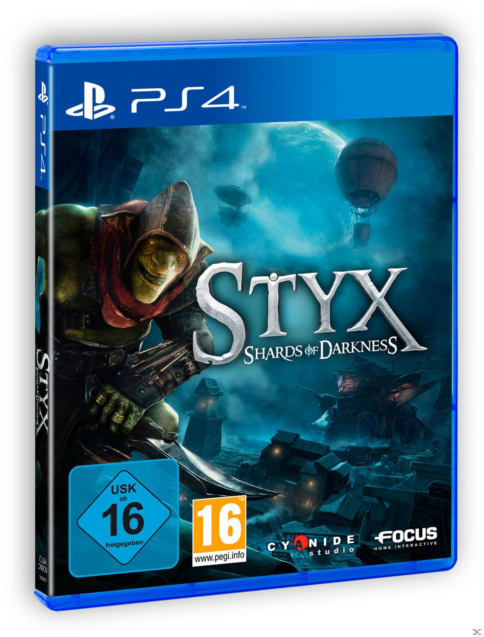 Ein weiteres Cover für 'Styx: Shards of Darkness'. Ähnlich dem ersten, zeigt es eine goblinartige Kreatur in einer dunklen Umgebung.