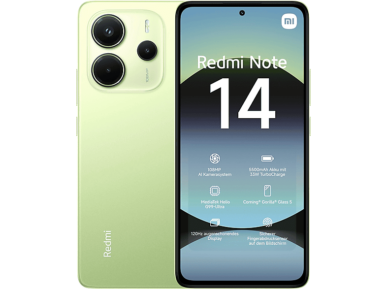 lin　Xiaomi RAM 6GB/ROM 128GB Smartfon XIAOMI Redmi Note 14 4G (LTE) 6 GB/128 GB Zielony