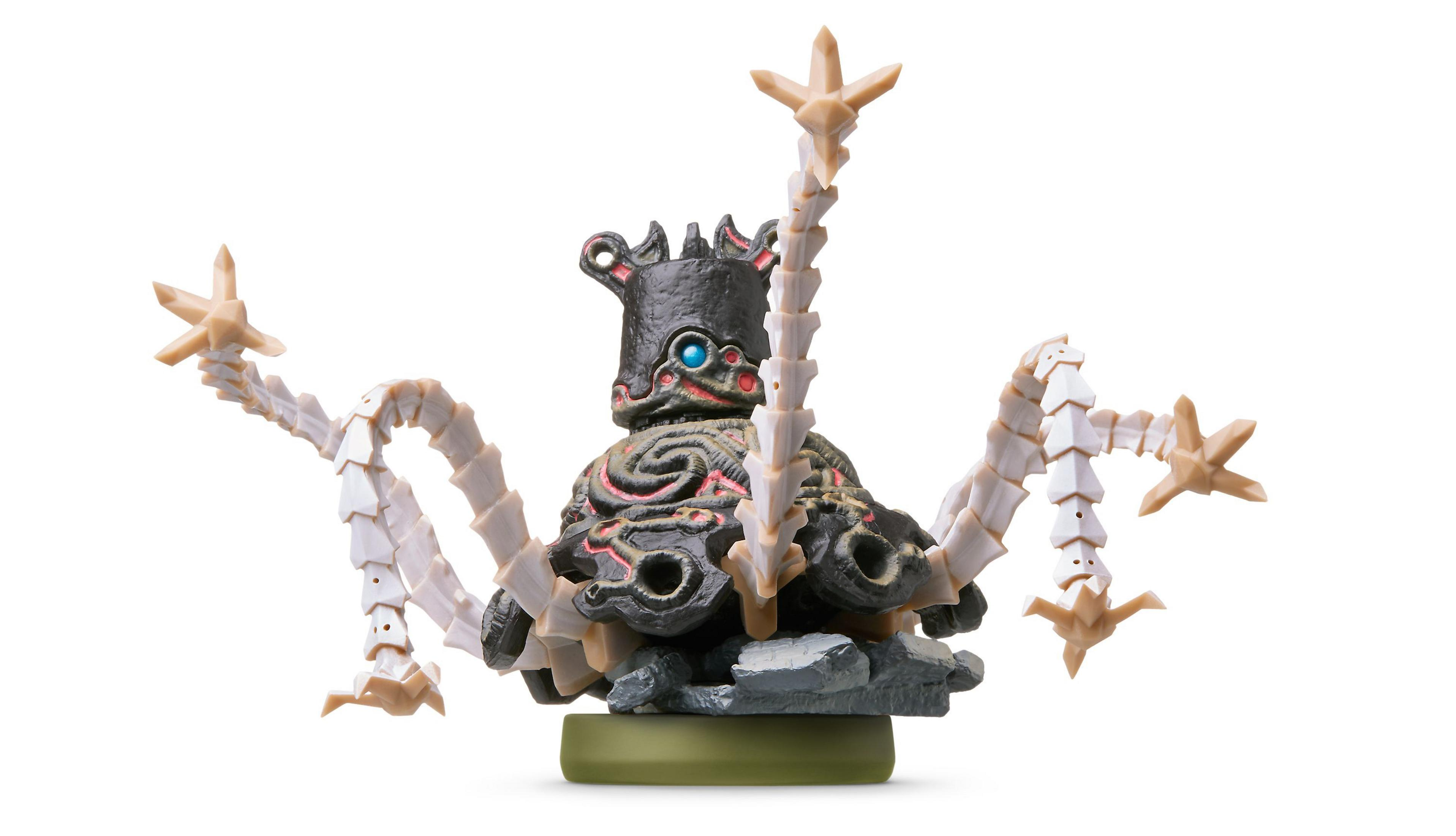 Eine detaillierte Figur eines Wächters aus Legend of Zelda, mit mehreren Armen und einem detaillierten, mechanischen Aussehen.
