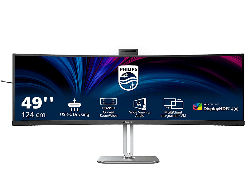 PHILIPS 49B2U5900CH 48,8 Zoll DQHD Gaming Curved Monitor (4 ms Reaktionszeit , 75 Hz , 60 Hz nativ)