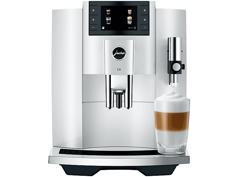 JURA 15585 E8 PIANO WHITE (EC) Kaffeevollautomat Piano White
