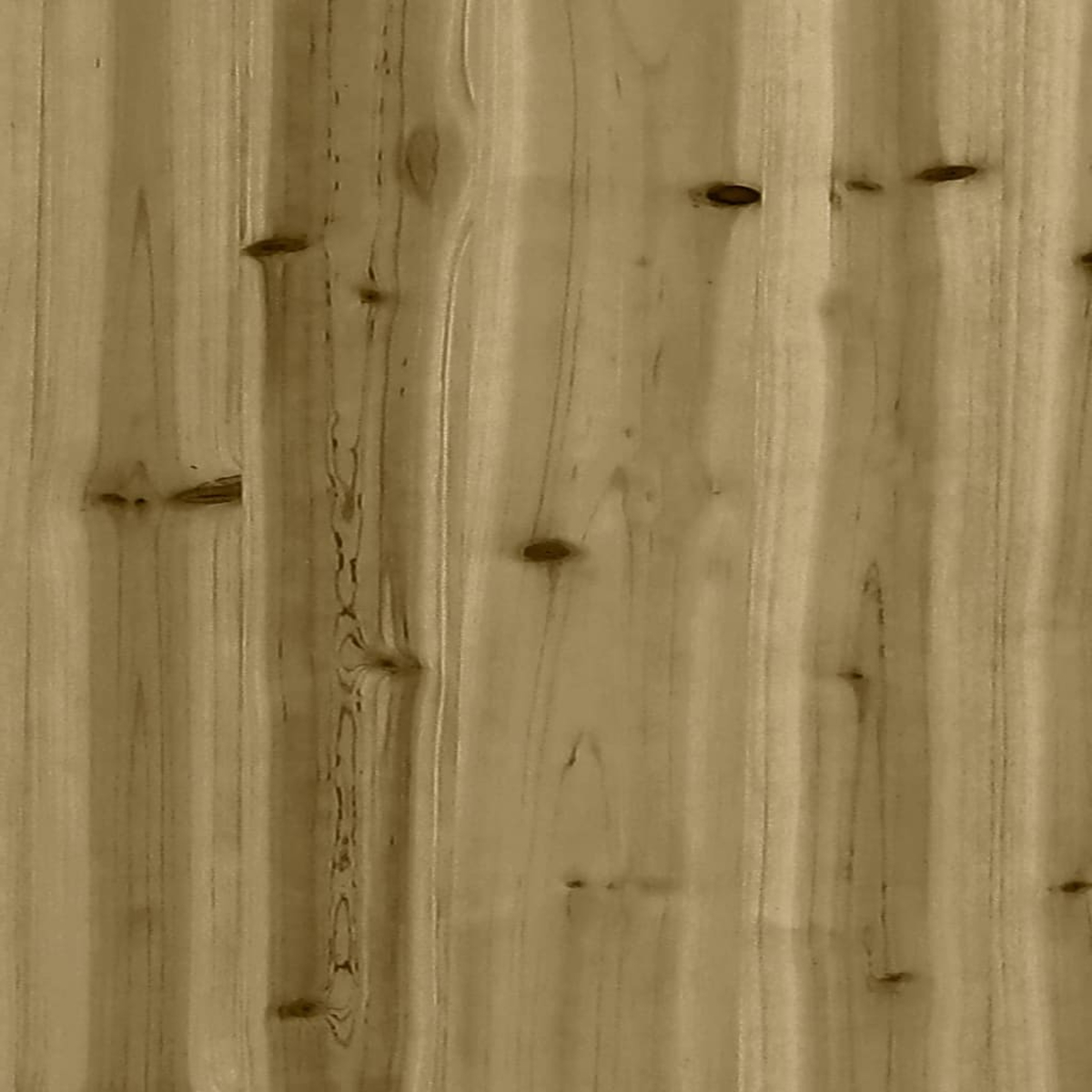 Holzpaneel mit vertikaler Maserung und sichtbaren Knoten.