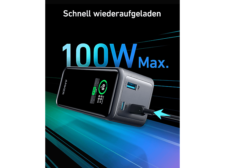 ANKER Prime 20,000mAh Power Bank (200W) Powerbank zwart 20000 mAh