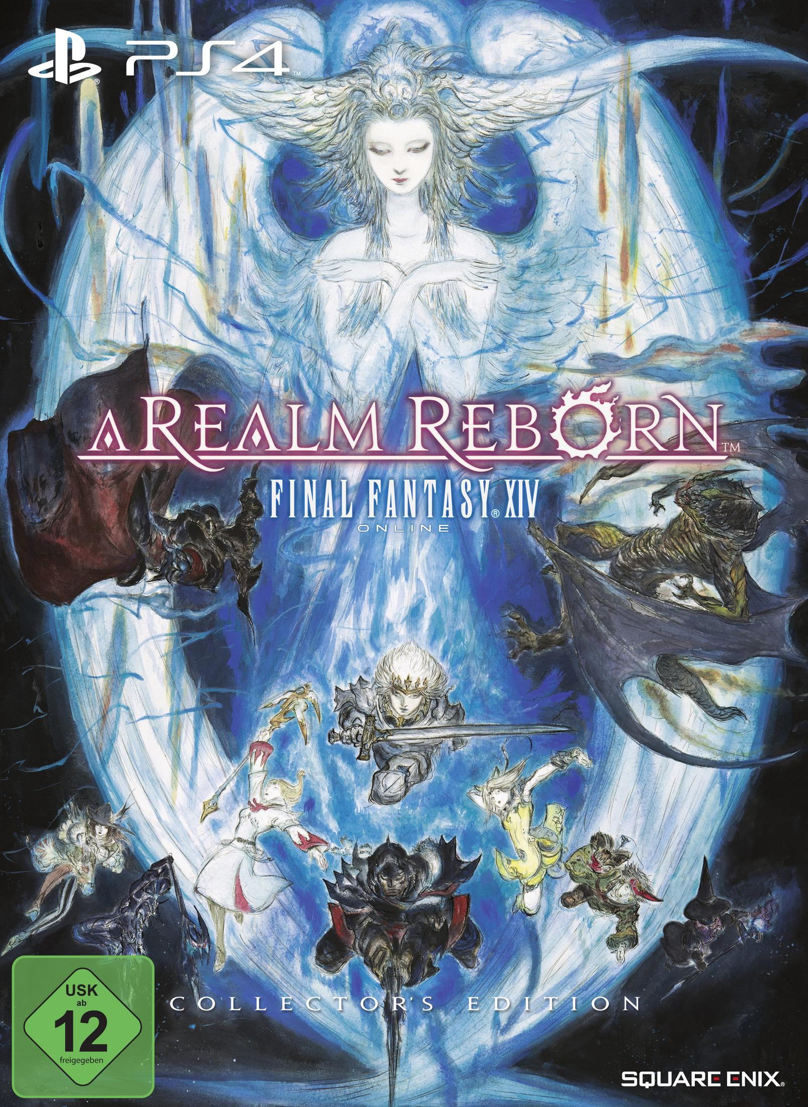 Eine Videospielbox für Final Fantasy XIV: A Realm Reborn, Collector's Edition.