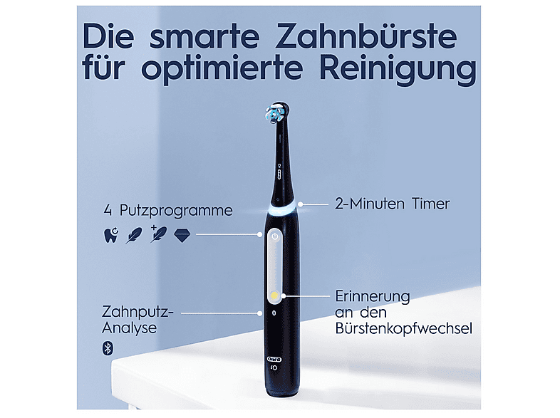 ORAL-B IO SERIES 4 MIT REISEETUI MATT BLACK Elektrische Zahnbürste