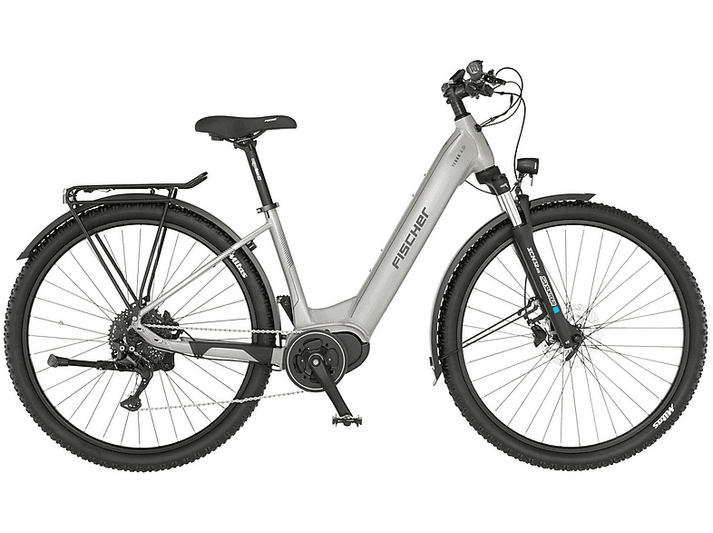 FISCHER 64380 TERRA 4.0I All Terrain Bike (ATB) (Laufradgröße: 29 Zoll, Rahmenhöhe: 43 cm, Damen-Rad, 630 Wh, Greige)