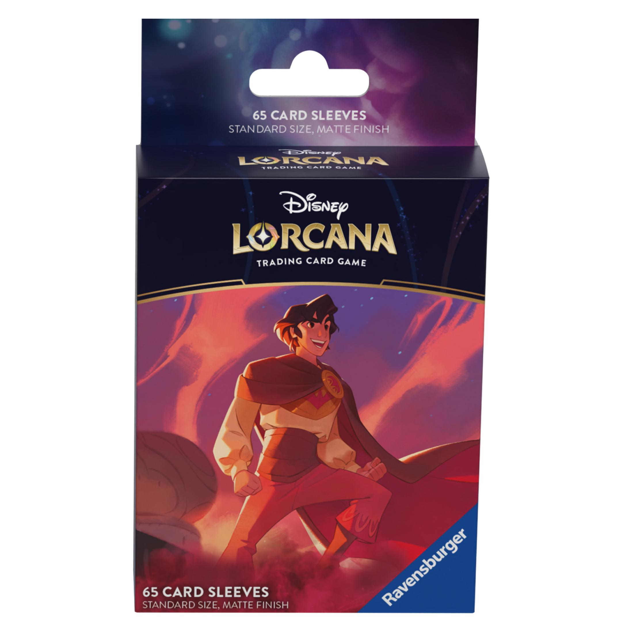 Disney Lorcana Trading Card Game Box mit einer Figur mit rotem Umhang.