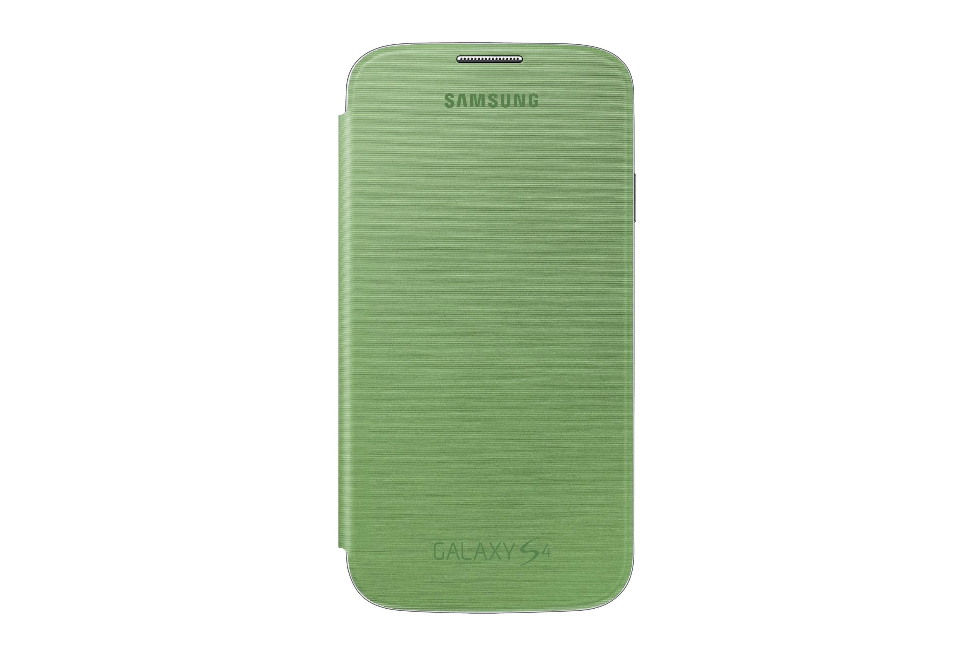 Custodia verde per Samsung Galaxy S4. Custodia chiusa, con superficie strutturata.