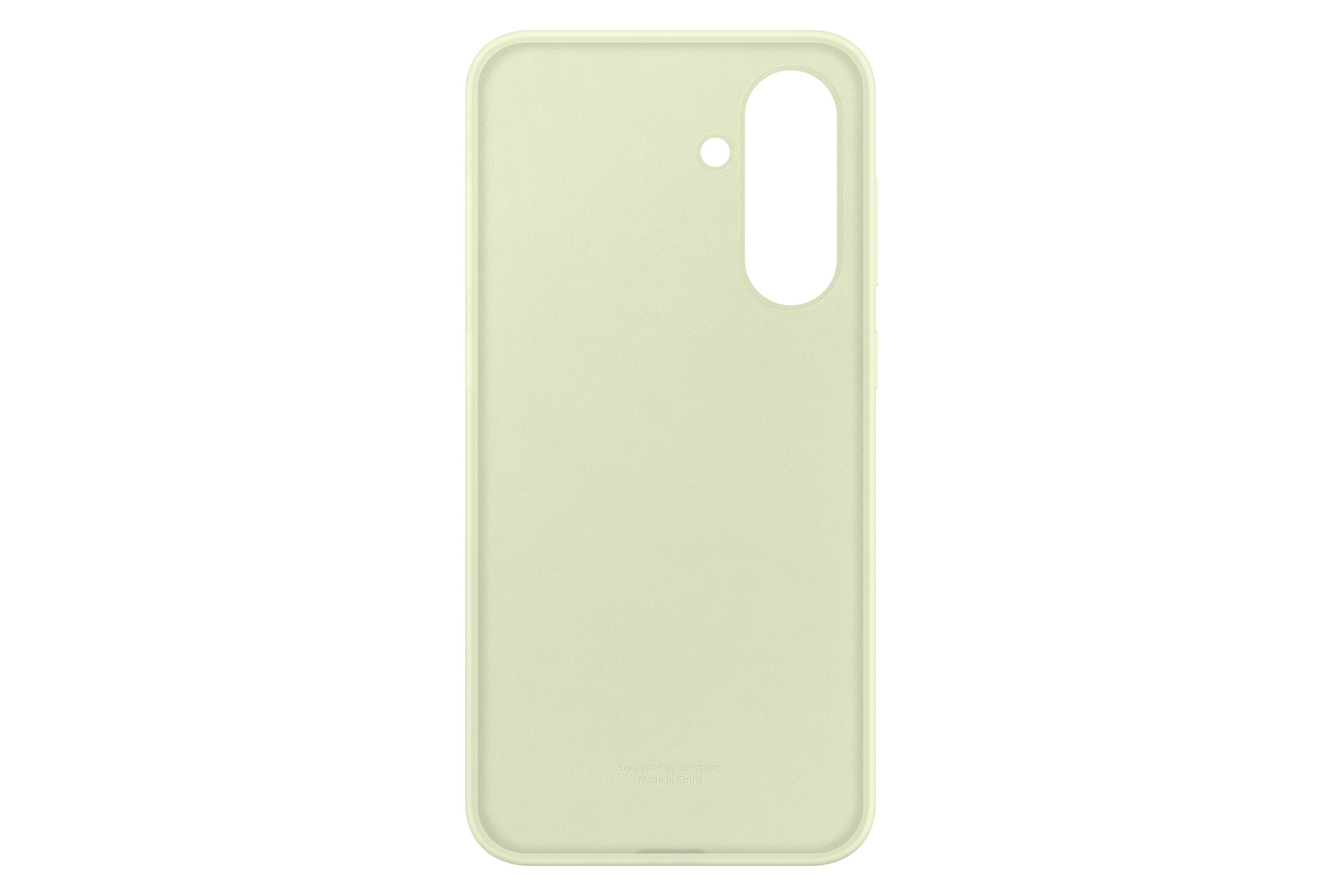 Una custodia per telefono verde chiaro.
