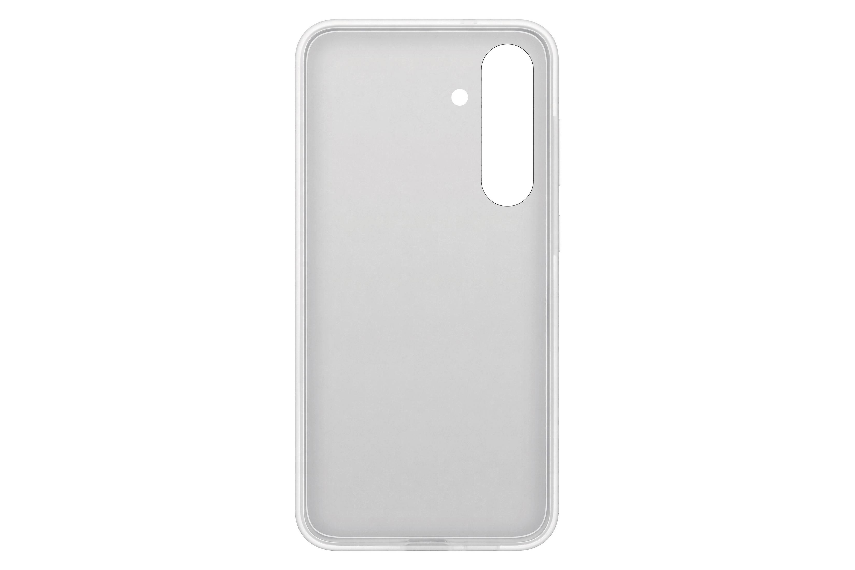 Funda transparente para teléfono. Tiene un recorte para la cámara y un diseño delgado.