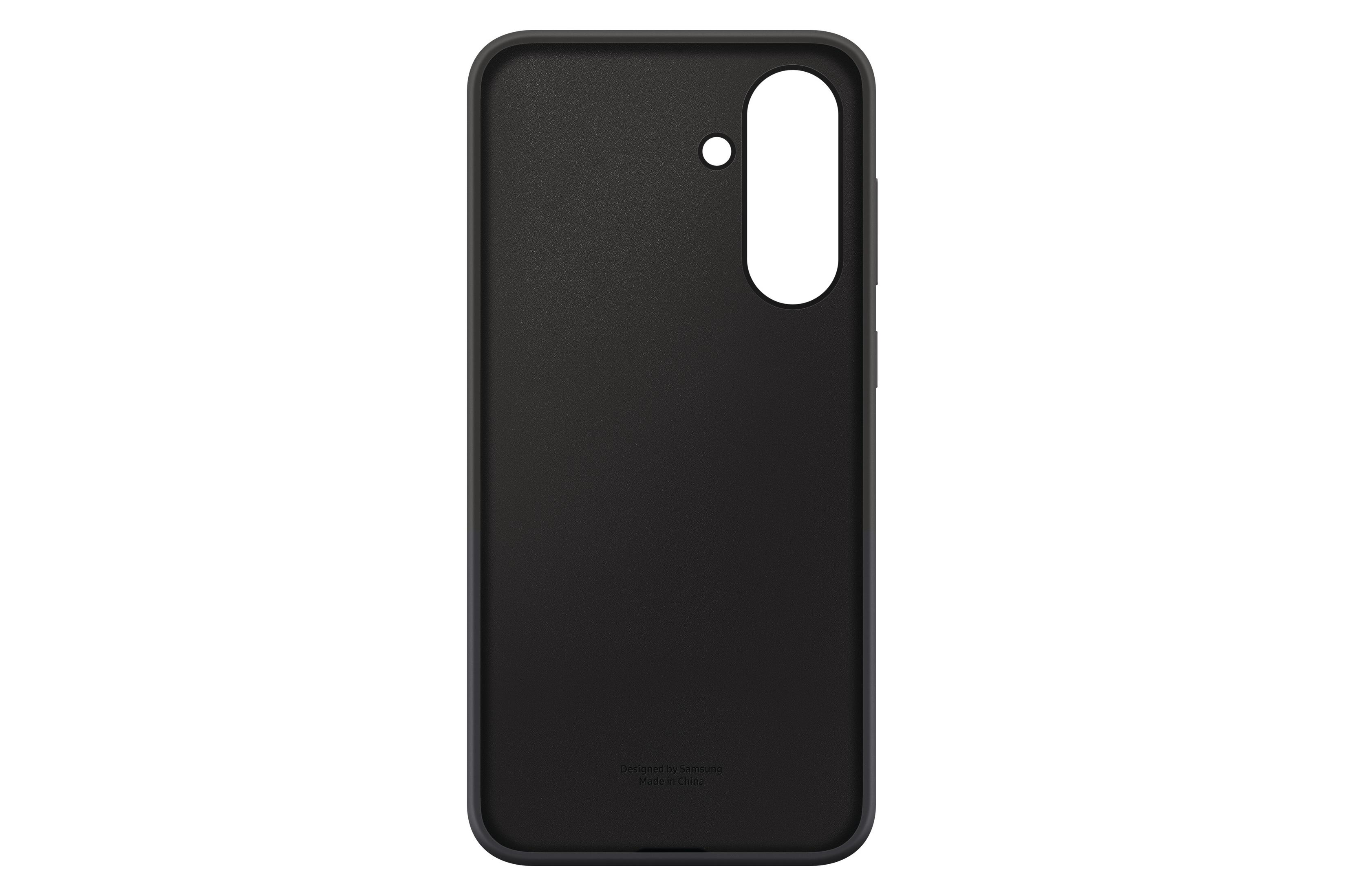 Schwarze Handyhülle. Kameraausschnitt und ein schlankes Design.