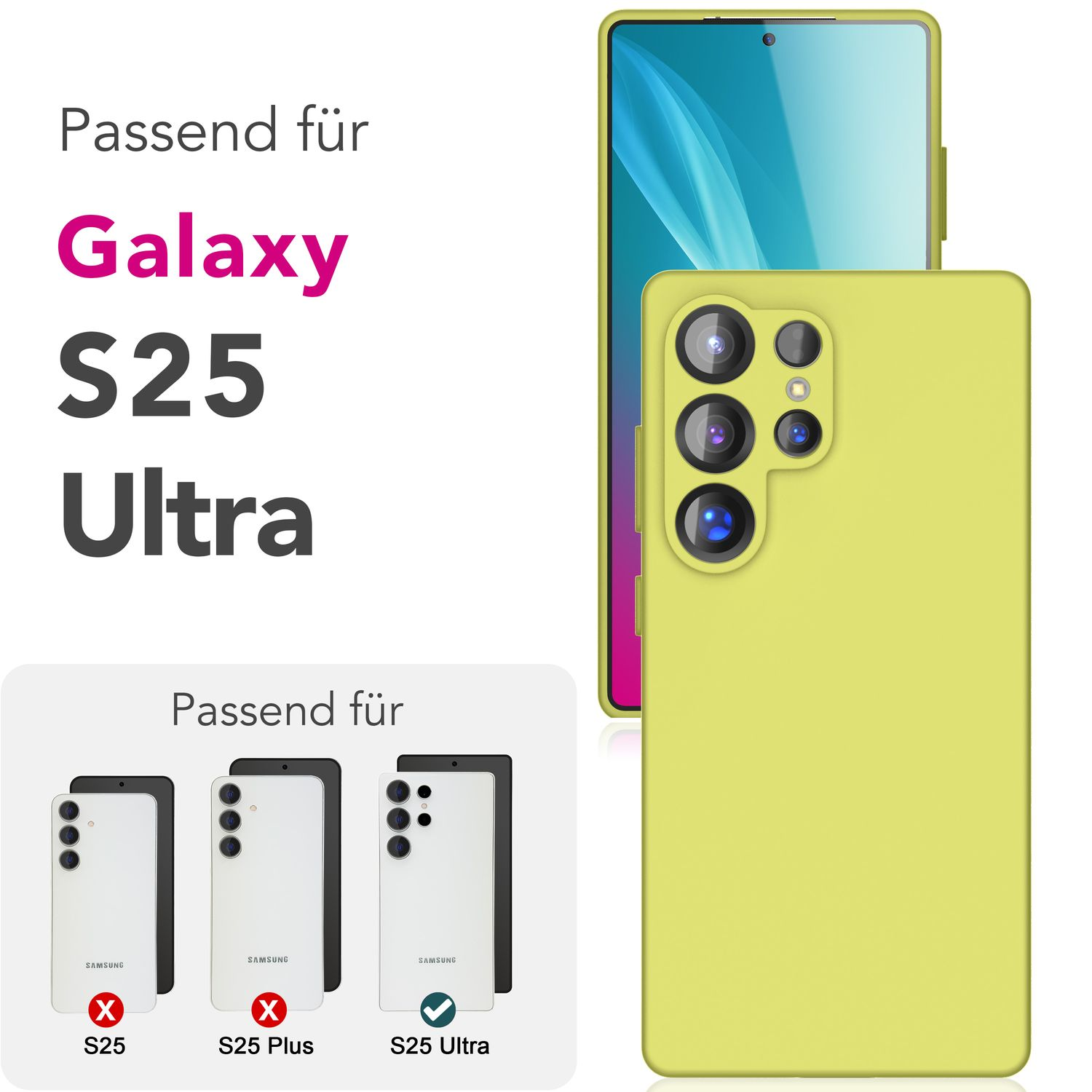 Handyhülle mit Telefon, kompatibel mit Samsung S25 Ultra, S25, S25 Plus.