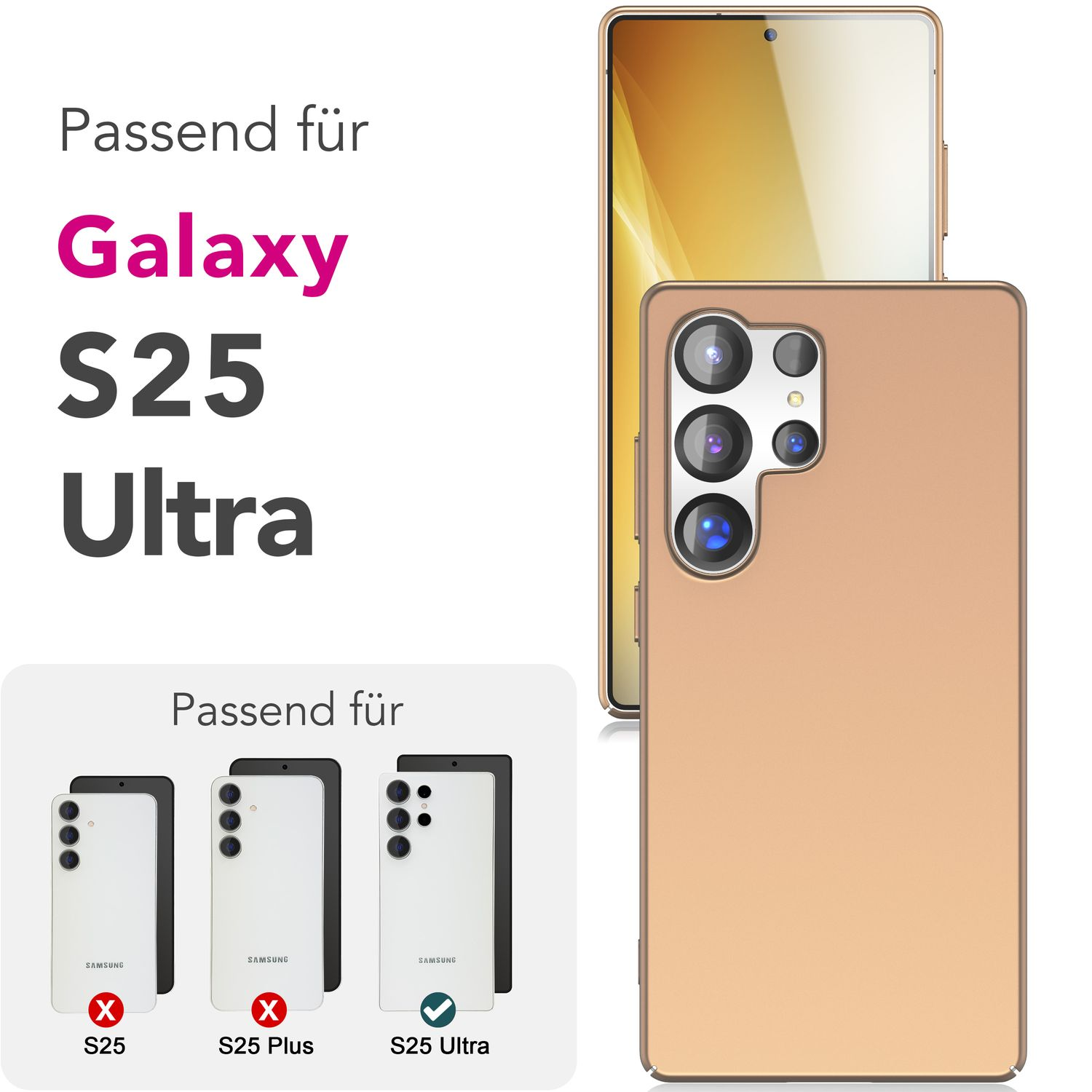 Handyhülle kompatibel mit Samsung S25 Ultra, mit Hüllen für verschiedene Modelle.
